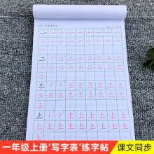 描红本一年级上册练字帖写字表100字楷体笔画笔顺写字帖幼儿大班