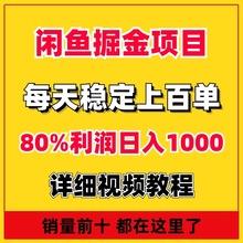 创业课程实操虚拟咸鱼掘金小副业赚钱教程运营项目闲鱼资料