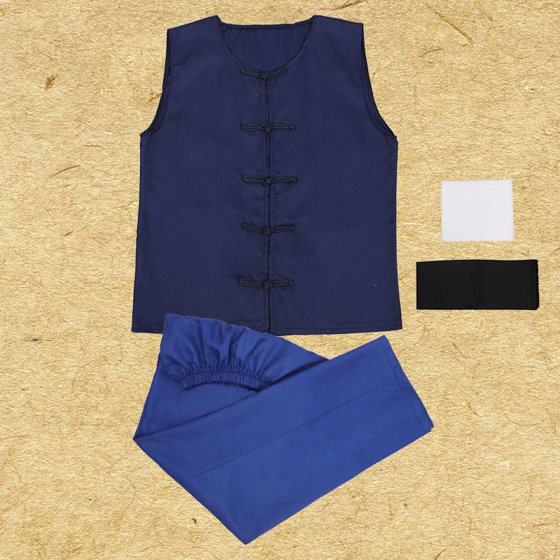 复古农民男马甲背心马褂服装陕北农村阿宝汗衫坎肩中式盘扣演出服