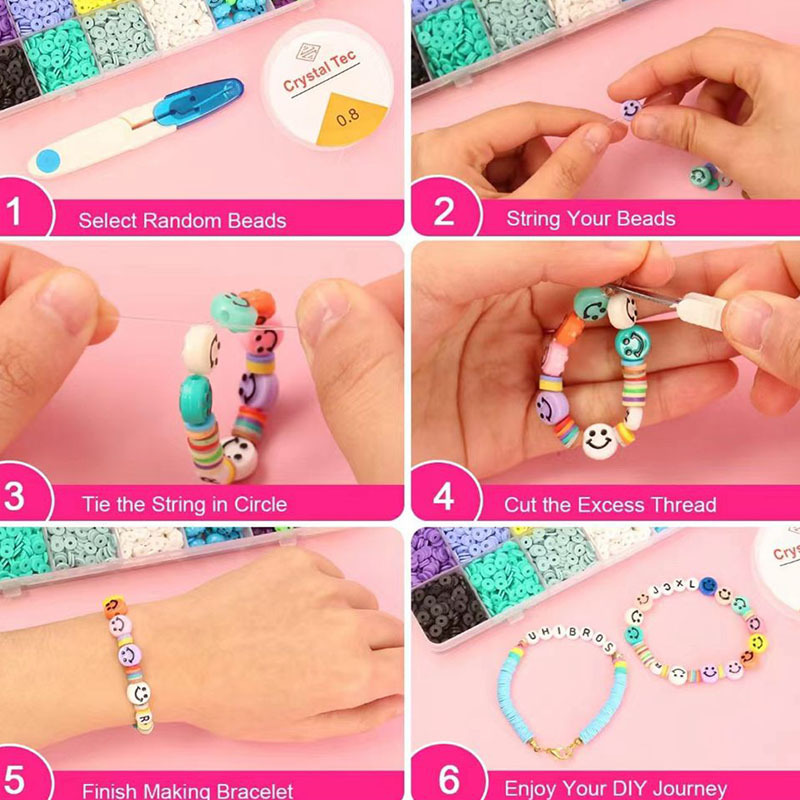 Exclusive for Cross-Border DIY New Soft Ceramic Beads Beads Scattered Beads Suit Accessories Handmade Bracelet Necklace Material Manufacturer