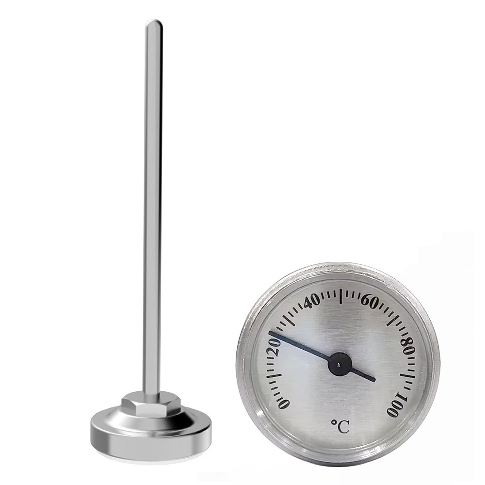 Pointer Type Water Cup Thermometer Stainless Steel Mechanical Probe Type Vacuum Cup Food Thermometer Chart Waterproof