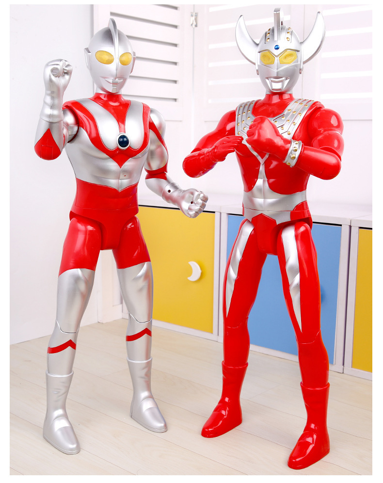 Sound and Light Superman Light-Emitting Tyro First Generation Saiwen Hero Doll 70cm Boy Toy Jinjiang Large Ultraman