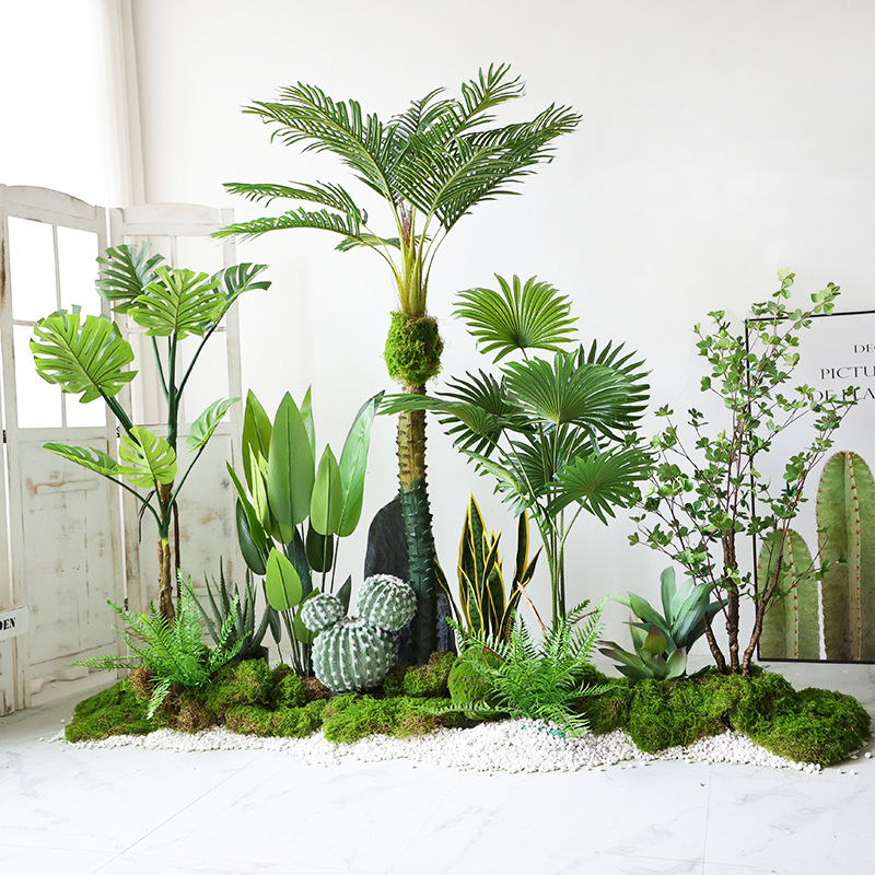 落地仿真植物盆栽套装大型摆件组合装饰北欧绿植橱窗室内假树造景