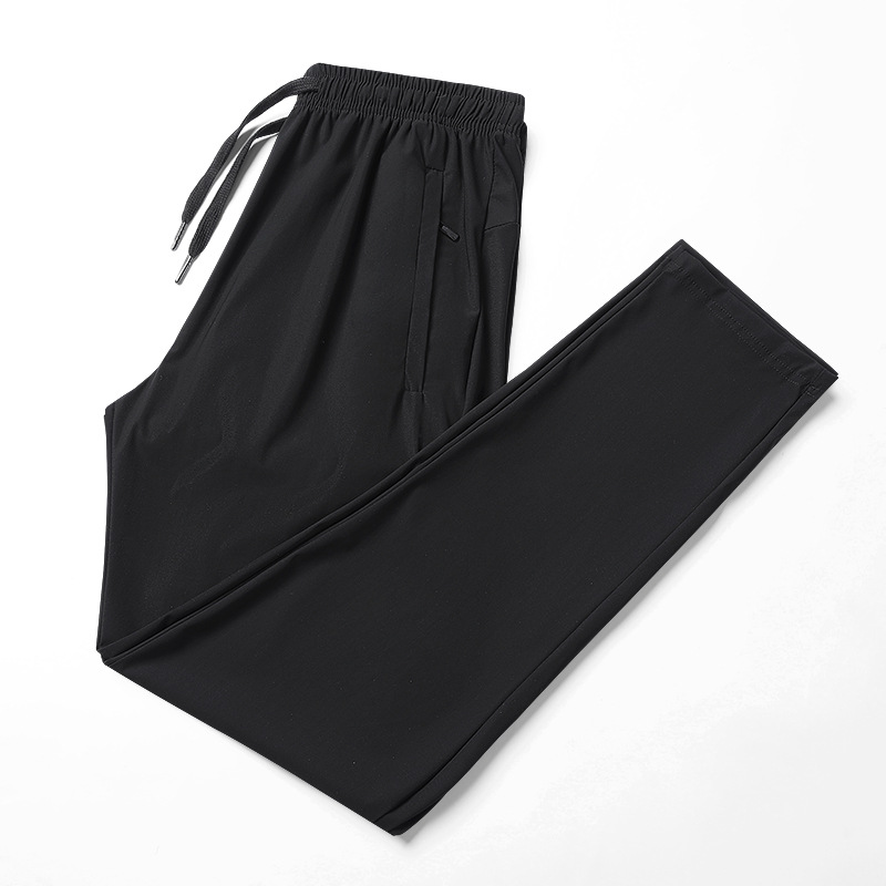 Ice Silk Men's Pants Thin Summer Quick-Drying Casual Pants 2023 New Men's plus Size Straight Track Pants Men's Clothing