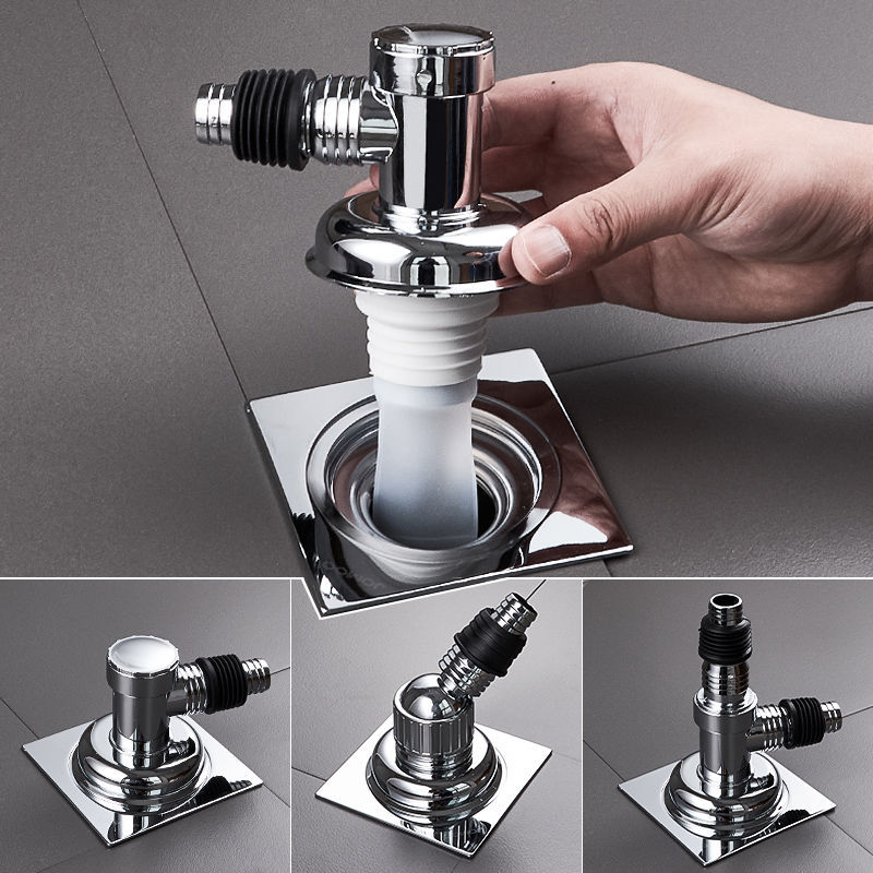 洗衣机下水三通双面盆下水管排水地漏接头下水道防臭防溢水接头