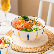 碗碟套装家用陶瓷吃饭碗盘筷子组合餐具套装小猫可爱碗盘汤盘饭碗