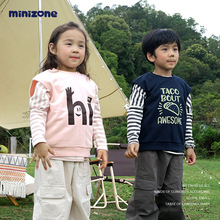 minizone儿童马甲背心男女童春秋童装时尚上衣薄款马褂无袖棉坎肩