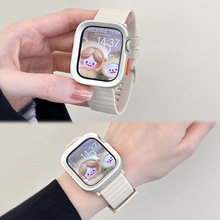 适用于苹果手表iwatch9表带硅胶波浪纹款apple watch98765432代