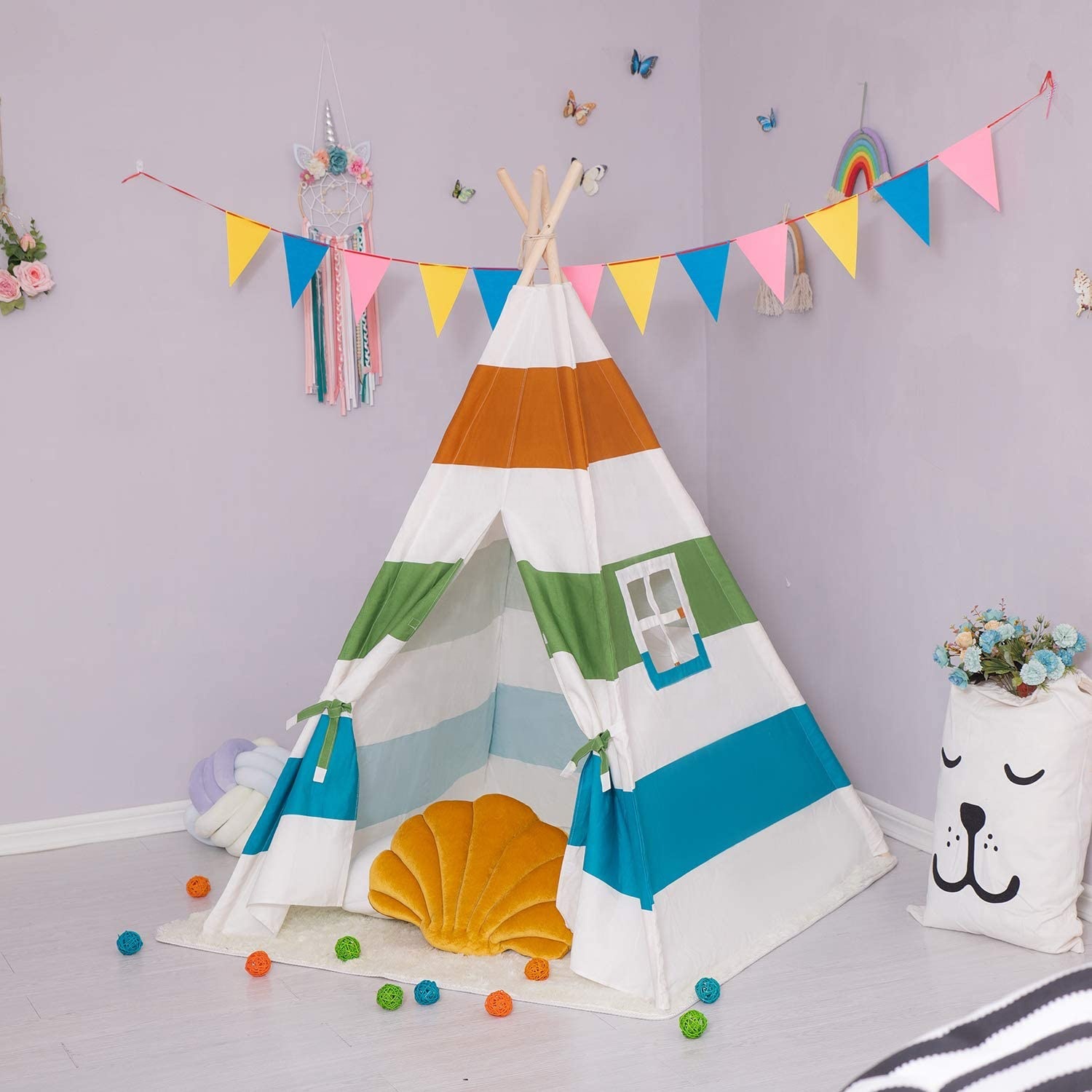 印第安儿童帐篷男女孩室内游戏屋小房子公主城堡户外野餐郊游帐篷