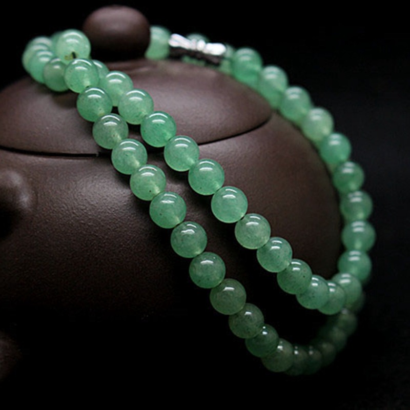 东陵玉项链东陵玉圆珠项链玉石项链厂价批发