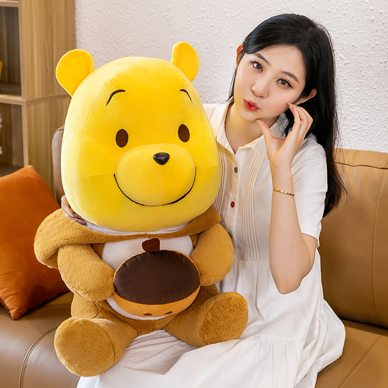 High-Profile Figure Plush Toy Doll Pooh Bear Pillow for Girl Pillow Cute Free Friends Birthday Present