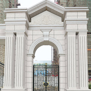 外墙门头三角花瓷砖 外墙砖仿大理石外墙瓷砖别墅大门拼花砖柱子