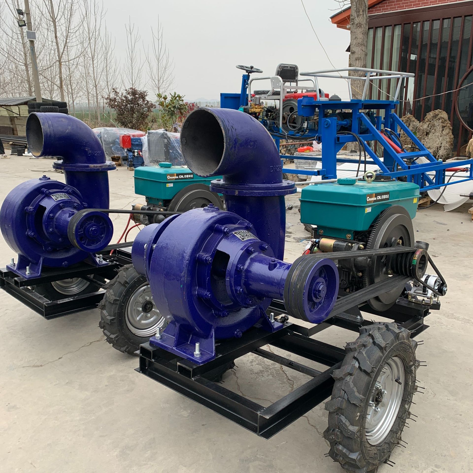 25马力柴油机带6寸水泵 680立方出水量浇地漫灌泵 家用抽水机