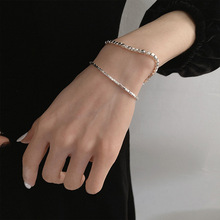 韩国纯银设计感手链手链女ins小众设计简约冷淡风气质时尚手饰