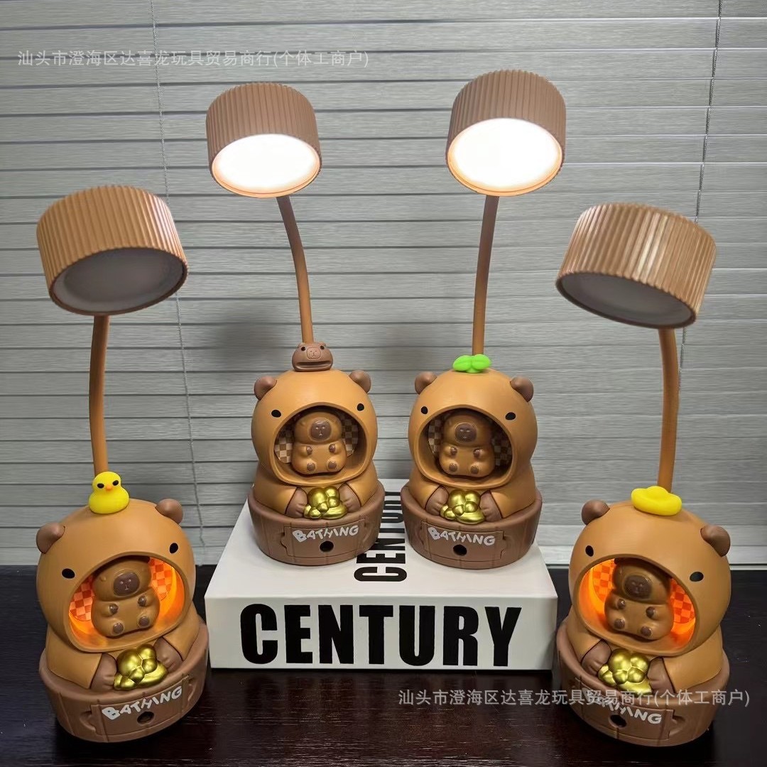 new cross-border capabala capybara small night lamp children‘s gift ambience light bedroom desktop decoration learning table lamp