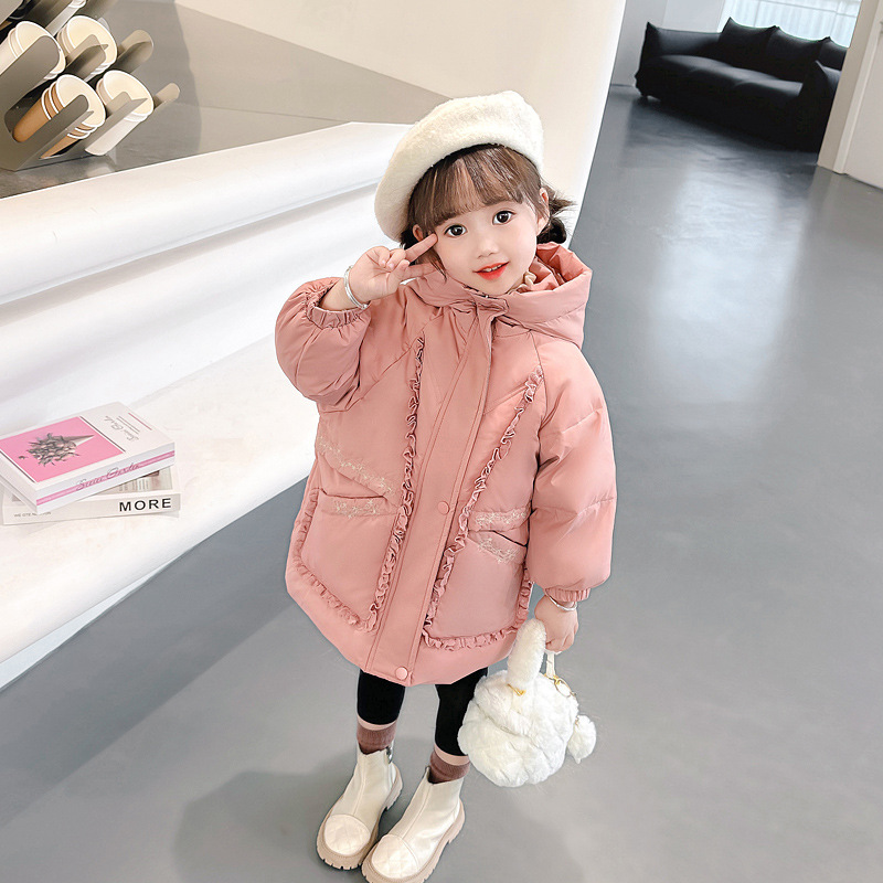 童装女童羽绒服中长款洋气正品潮女孩子小童冬季加厚宝宝保暖外套