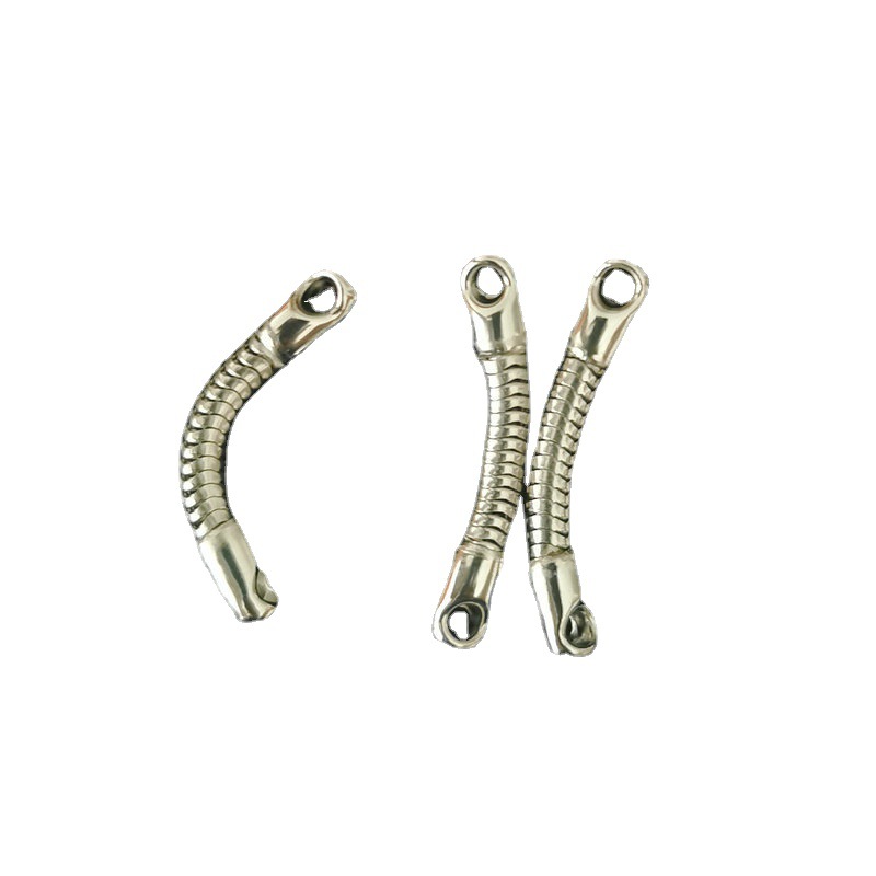 Hip Hop Style Snake Bones Chain Decorative Pendant Silver Necklace Chicken Buckle Bag Necklace Single Chain Clavicle Chain Electroplating Snake Chain