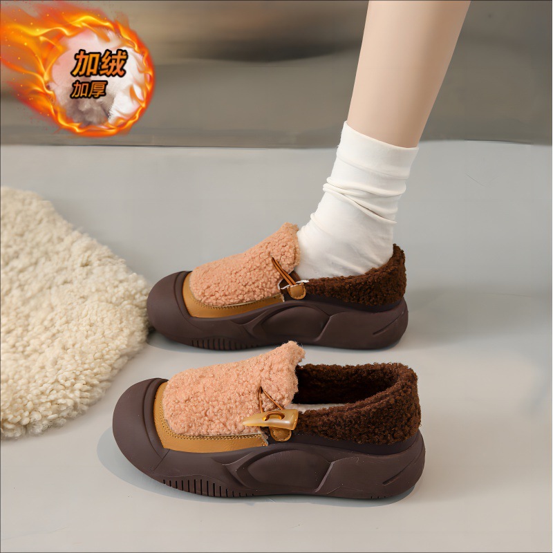 t792棉鞋女2024冲锋透气外贸户外保暖新款平底百搭鞋子英伦休闲