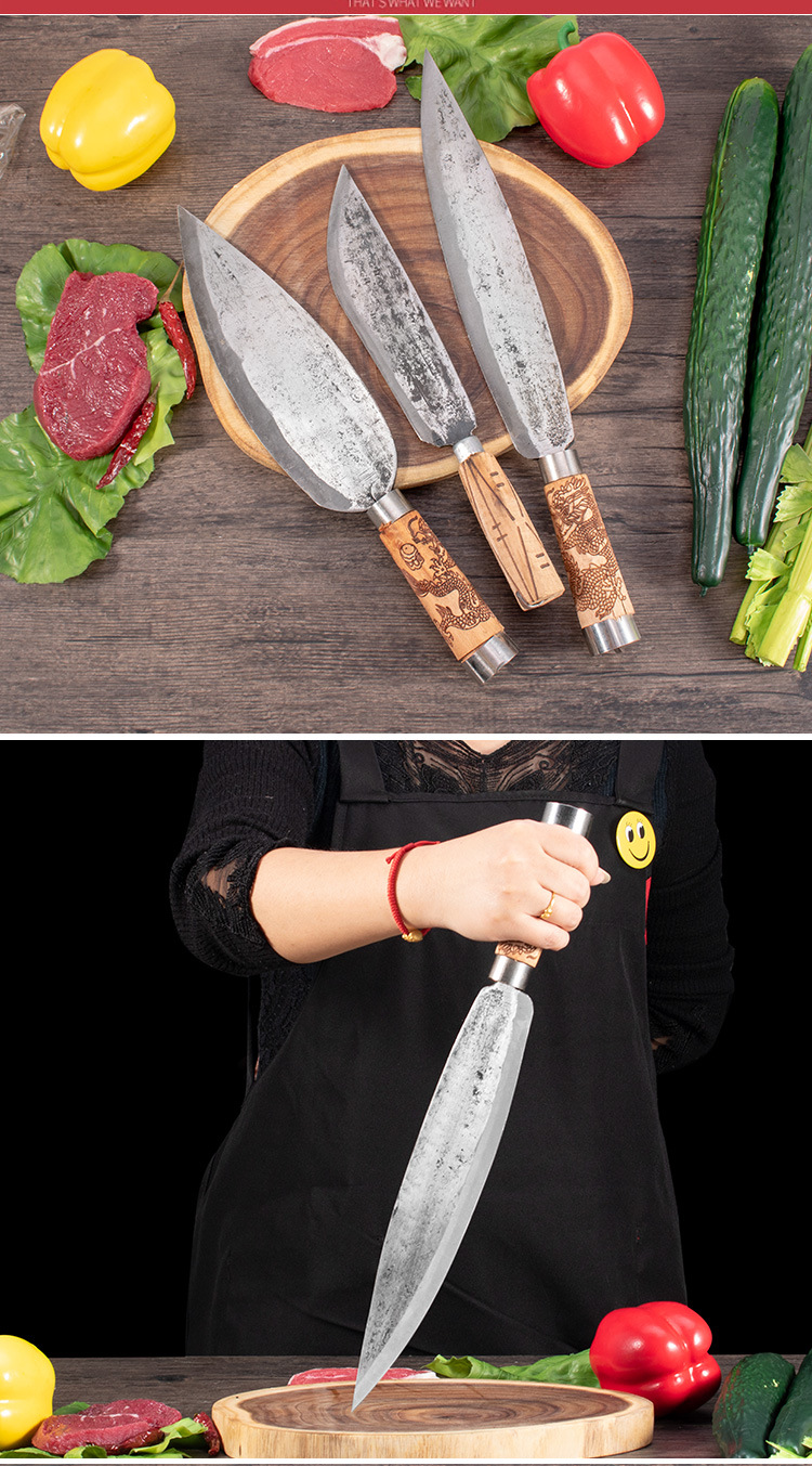 厂家供应古法锻造杀猪刀屠宰刀剔骨开边割肉刀传统屠宰切肉刀批发