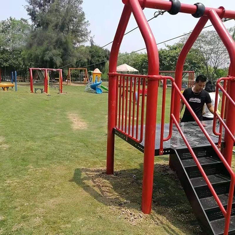 大型户外无动力游乐设备儿童游乐滑索网红溜索小猪快跑旋转飞椅