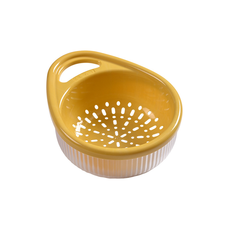 Kitchen Thickened Double-Layer Hollow Drain Basket Fruit and Vegetable Rice Washing Basket Multi-Functional Washing Vegetable Basket Portable Vegetable Basket Wholesale