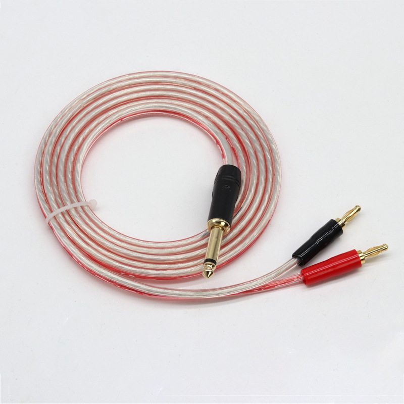 6.5mm大二芯转香蕉头音箱连接线有源低音炮线纯铜功放喇叭音频线