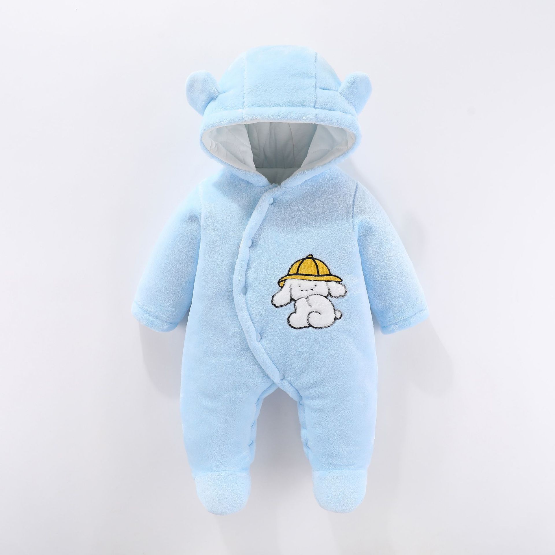 Baby Clothes Autumn and Winter Clothes Baby Jumpsuits Holding Clothes One Year Old Going out Winter Clothes Super Cute Internet Celebrity Thickened Crawling Suit