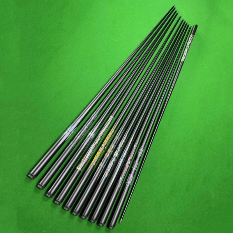 台球杆碳素纤维小头斯诺克球杆单节黑八碳素通杆中式黑科技大头杆