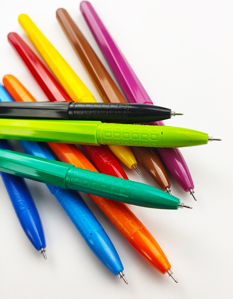 晨光彩色中性笔学生用多色水笔0.38糖果色手账agp62403极细彩色笔