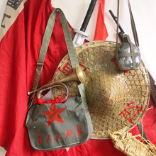 红军斗笠道具抗战纪念品老物件儿童舞蹈演出草鞋八路军展览装饰品