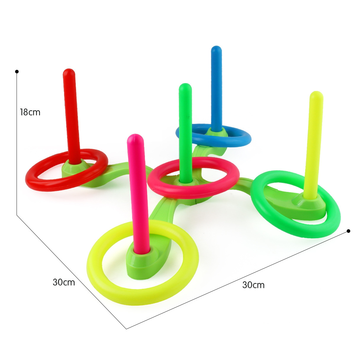 幼儿园投圈玩具十字5环投掷套圈圈创意益智健身器具亲子抛圈玩具