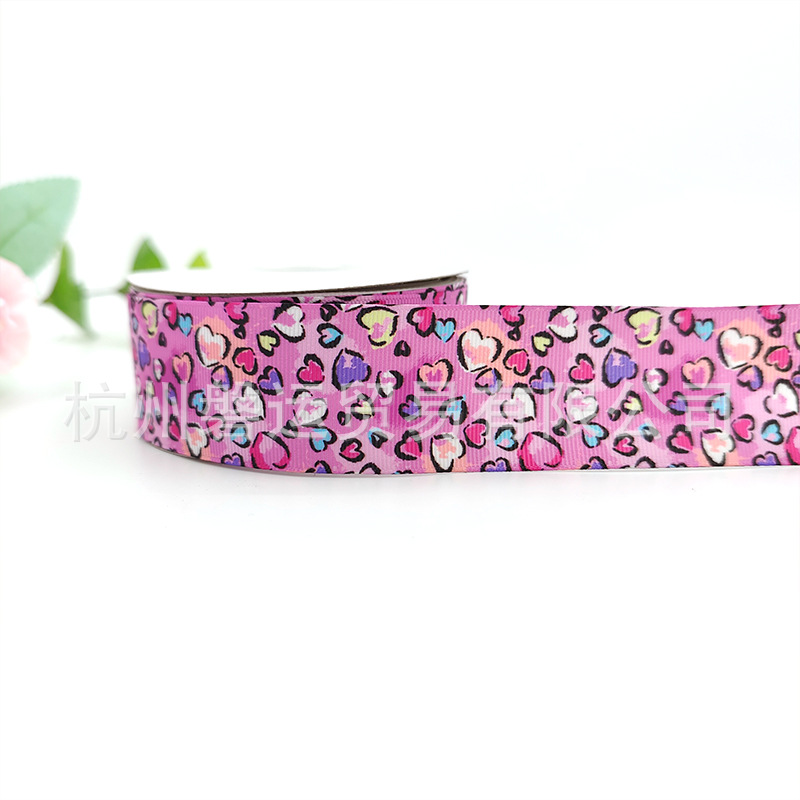 4cm Valentine's Day Ribbon Digital Printing Thread Belt Holiday Party Gift Decoration Ribbon Hair Accessories DIY Accessories