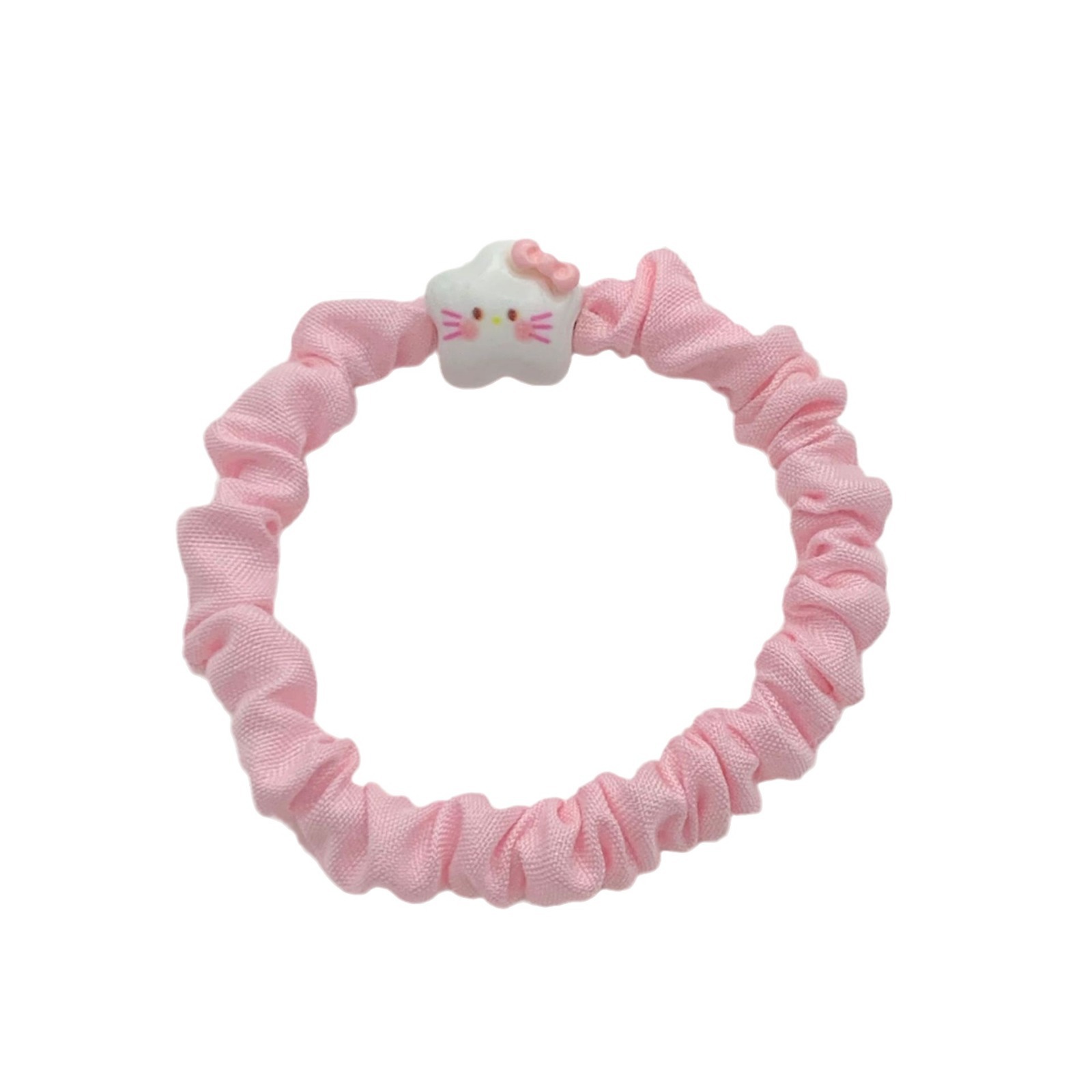 Cute Pentagram Hello Kitty Hair Ring Ins Girl Heart Ponytail Hair Ring Couple Gift for Bestie Hair Accessories Headdress