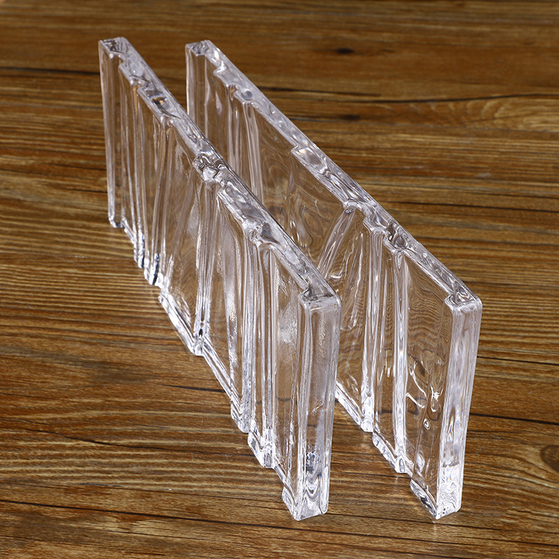 家装建材玻璃线条挂片水晶砖墙酒店设计屏风玻璃挂片隔断砖玄关墙