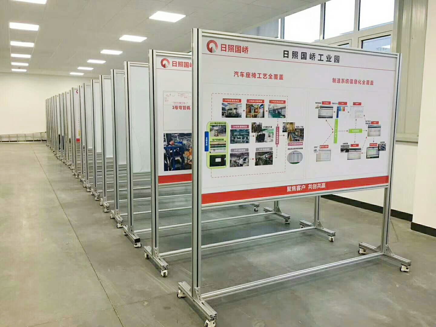 宣传栏室内制造部生产车间管理看板宣传栏立式展板看板支架可移动