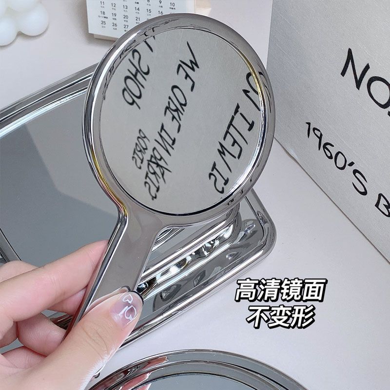 Wholesale Trending Creative Handle Mirror Hd Beauty Makeup Mirror round and Square Handheld Mirror