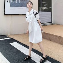 日系可爱白色连衣裙女夏季2024新款超仙森系甜美气质显瘦衬衫裙子