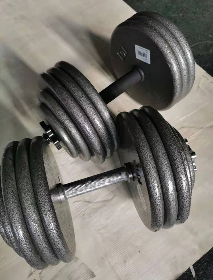 跨境批发商用健身房烤漆哑铃杠铃家用健身器材练臂肌举重平头哑铃