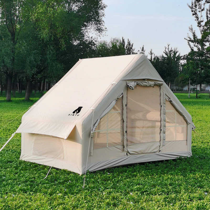 Xintu Inflatable Tent 6-Square Oxford Camping Camping Inflatable House Gas Column Tent Rain-Proof One-Bedroom Building-Free