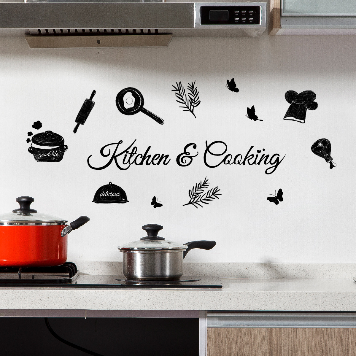 ms6040 英文标语kitchen墙贴纸厨房贴餐厅装饰墙贴自粘批发墙贴画