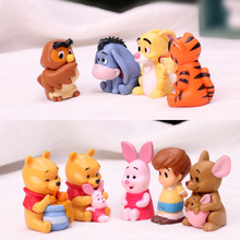 可爱卡通维尼小熊小猪动物系列手办玩偶模型桌面蛋糕装饰品小摆件