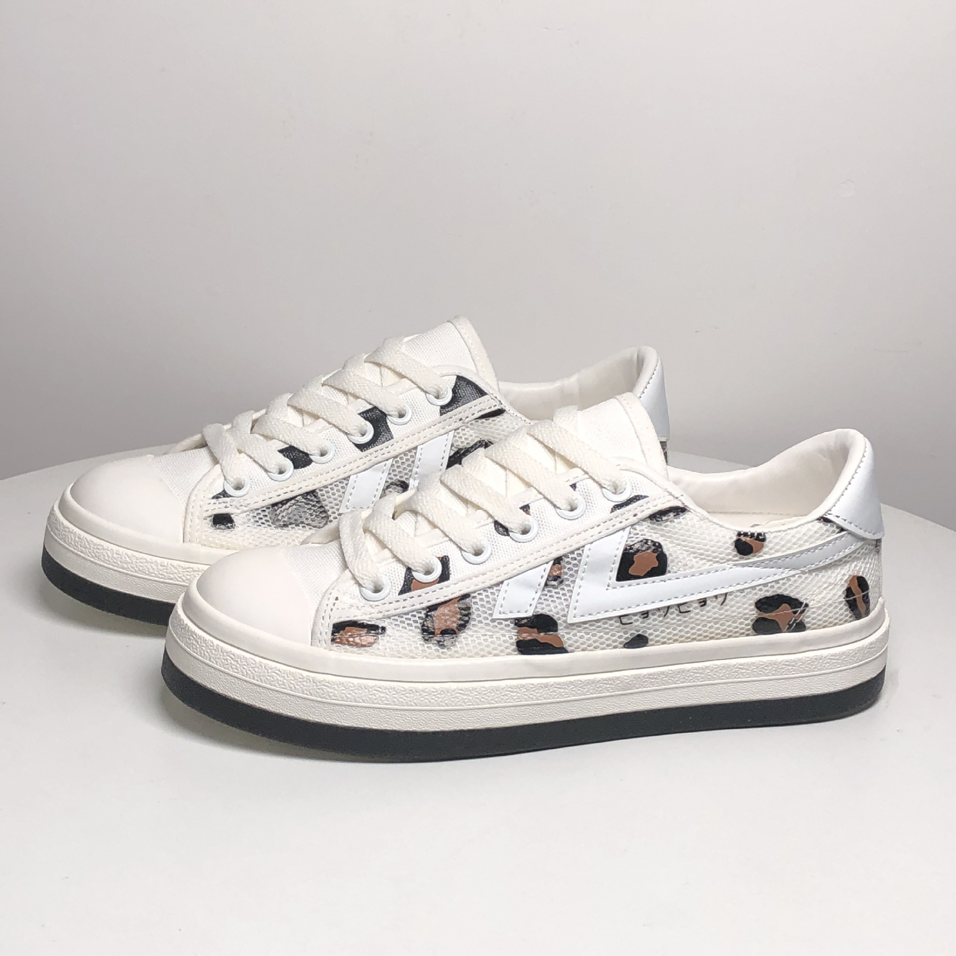 奶牛花纹网鞋女ulzzang2022韩版学生板鞋ins街拍潮鞋子2603