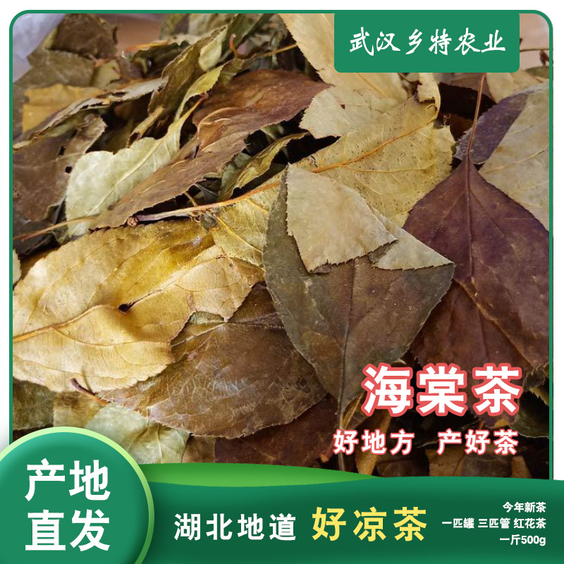海棠茶 湖北神农架凉茶海棠叶茶凝清茶花红茶叶俗称三匹罐