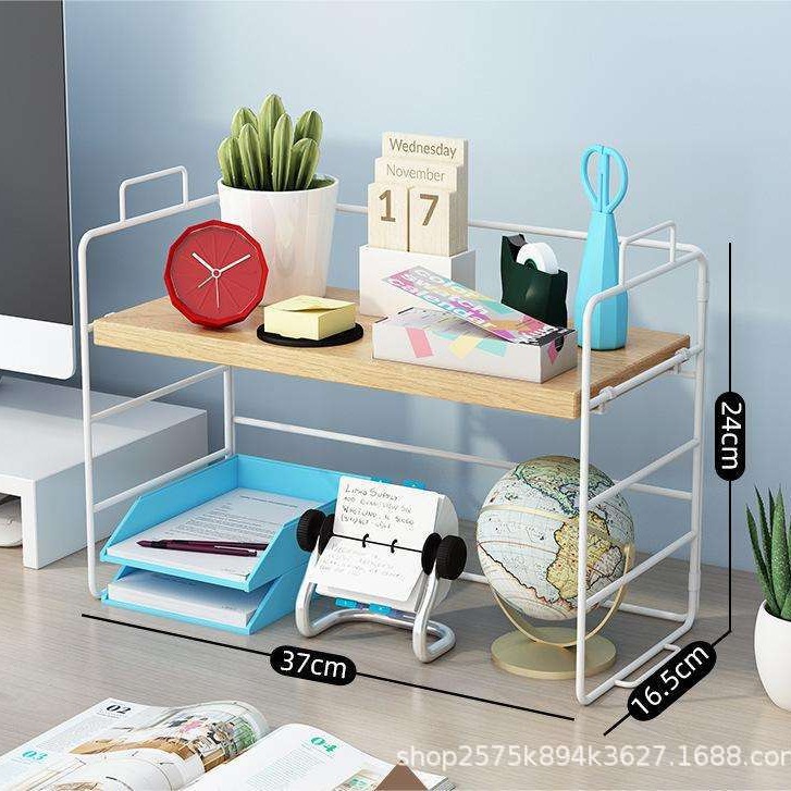 简易书架置物架办公室桌面收纳架桌上多层铁艺餐桌书桌整理小架子
