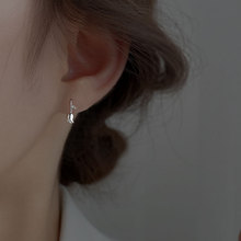 925方行网红郁金香耳钩女纯银耳环气质精致小巧花朵耳饰小众设计