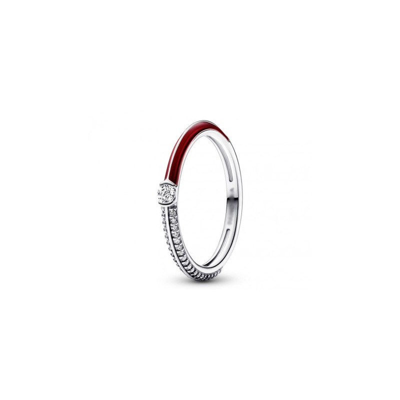 Pandora S925 Sterling Silver Valentine's Day New Red Love Fairy Ring Diy Couple Couple Ring Ring