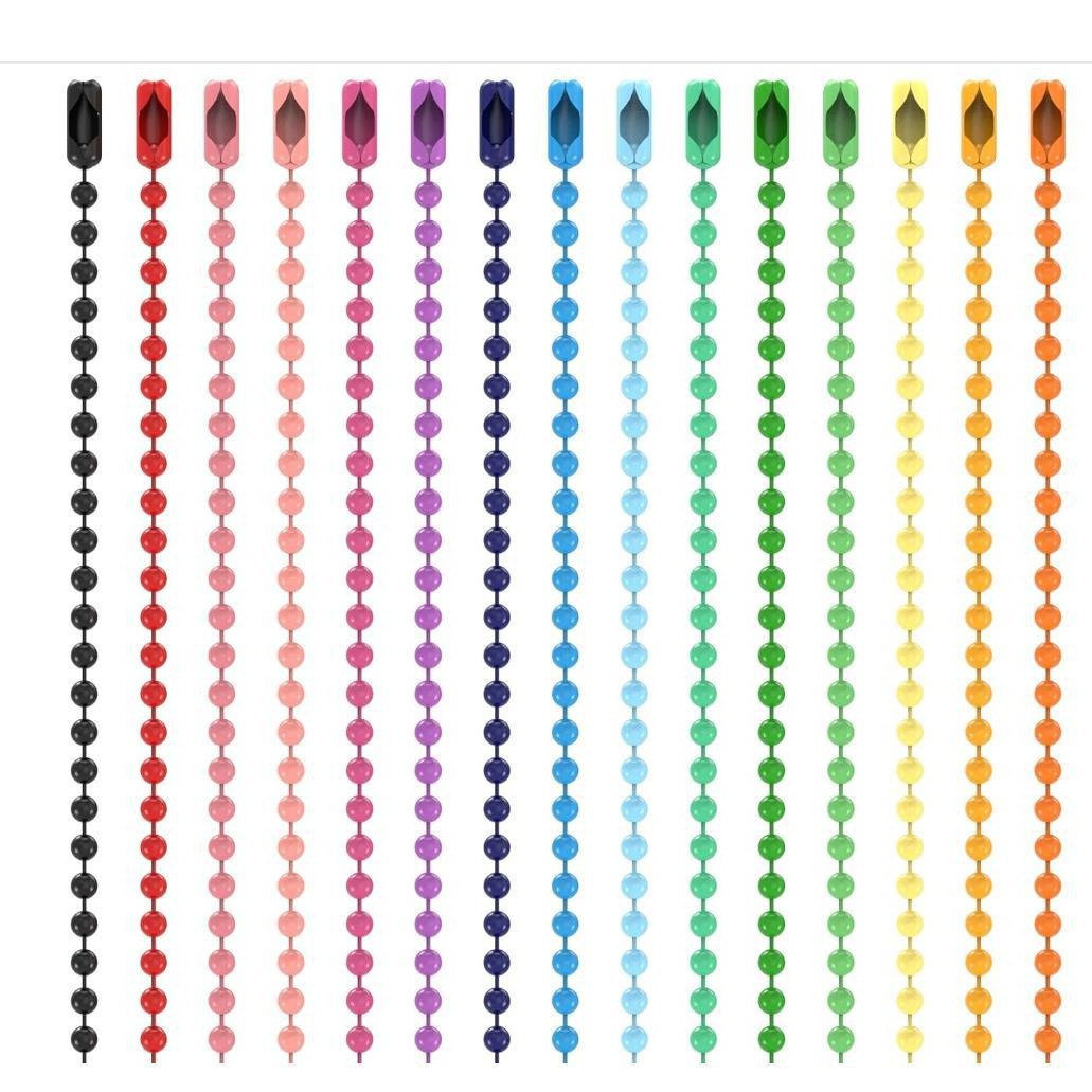 2.4mm烤漆彩色波珠链diy手工挂件珠链吊牌链饰品链10公分钥匙链
