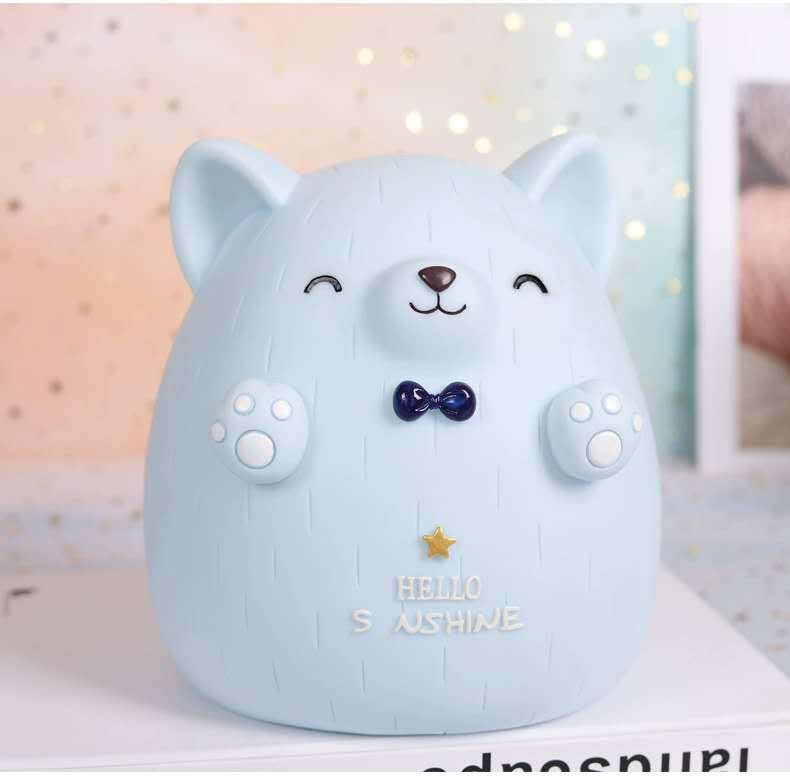 Cute Pet Dog Children Saving Pot Large Vinyl Money Box Boys and Girls Birthday Gift Creative Desktop Decoration Direct Supply