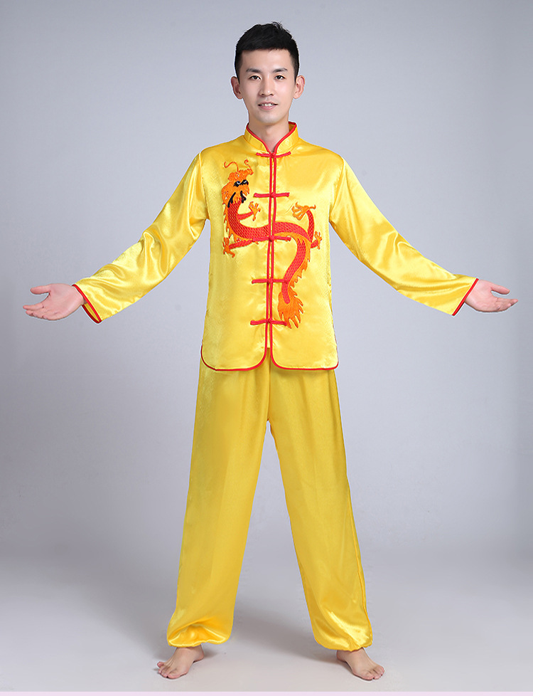 中老年秧歌服演出服男士成人2021新款锣鼓打鼓舞龙舞狮服装武术服