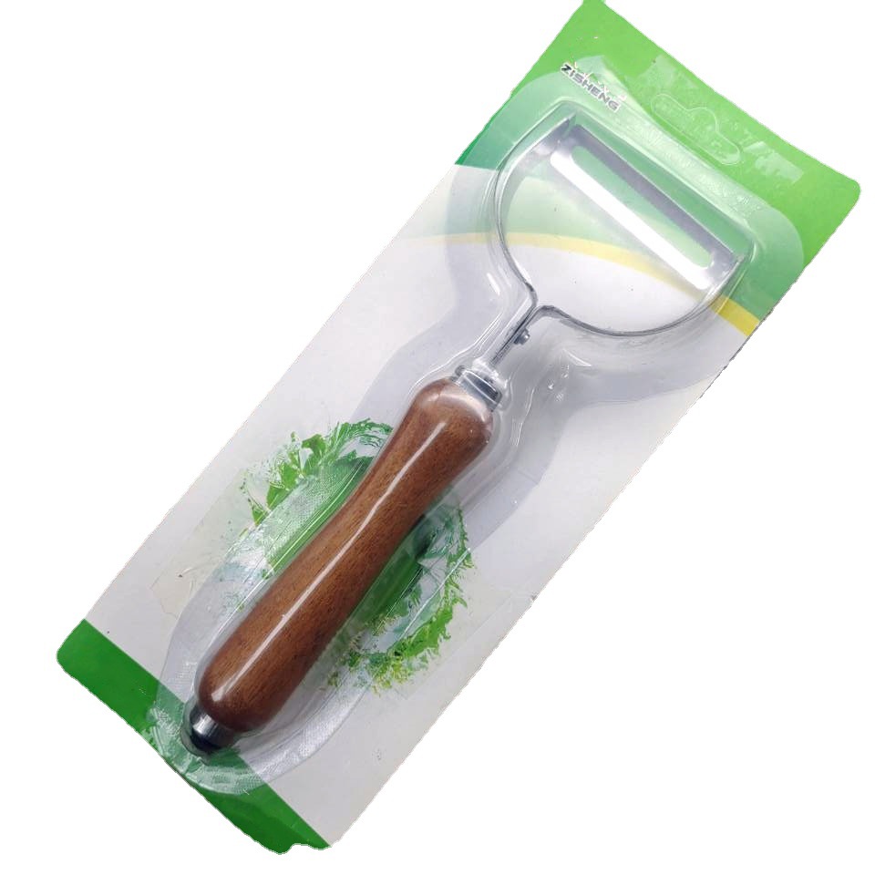 卡装削皮刀锯齿打皮刀木柄水果刀蔬菜削皮器拉刨厨房刮皮刀2元店